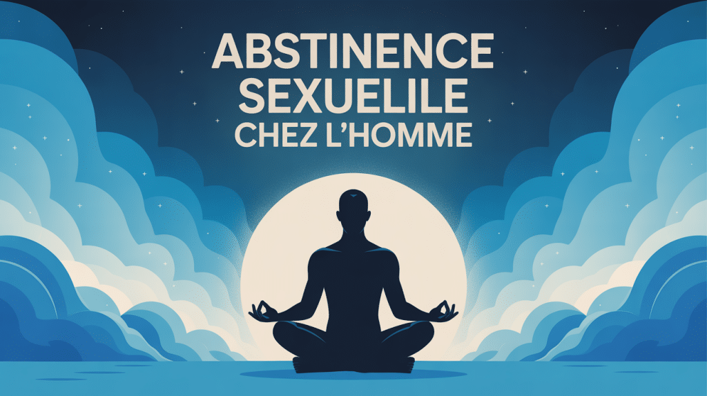 Illustration abstinence sexuelle homme méditation zen