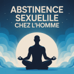 Illustration abstinence sexuelle homme méditation zen