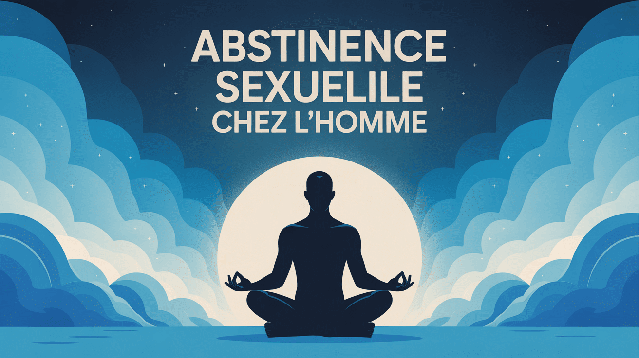 Illustration abstinence sexuelle homme méditation zen
