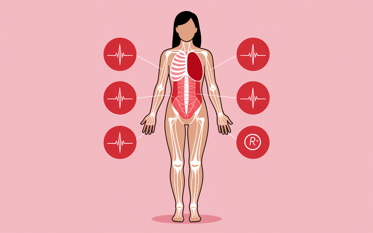 Diagramme femmes excitée zones corporelles