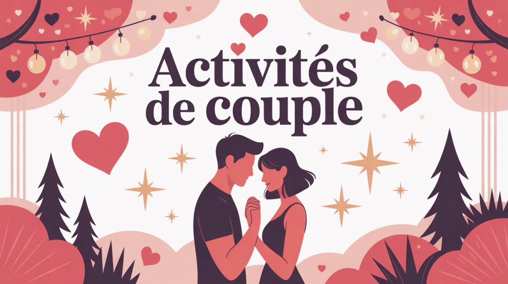 illustration idee activités couple ambiance romantique