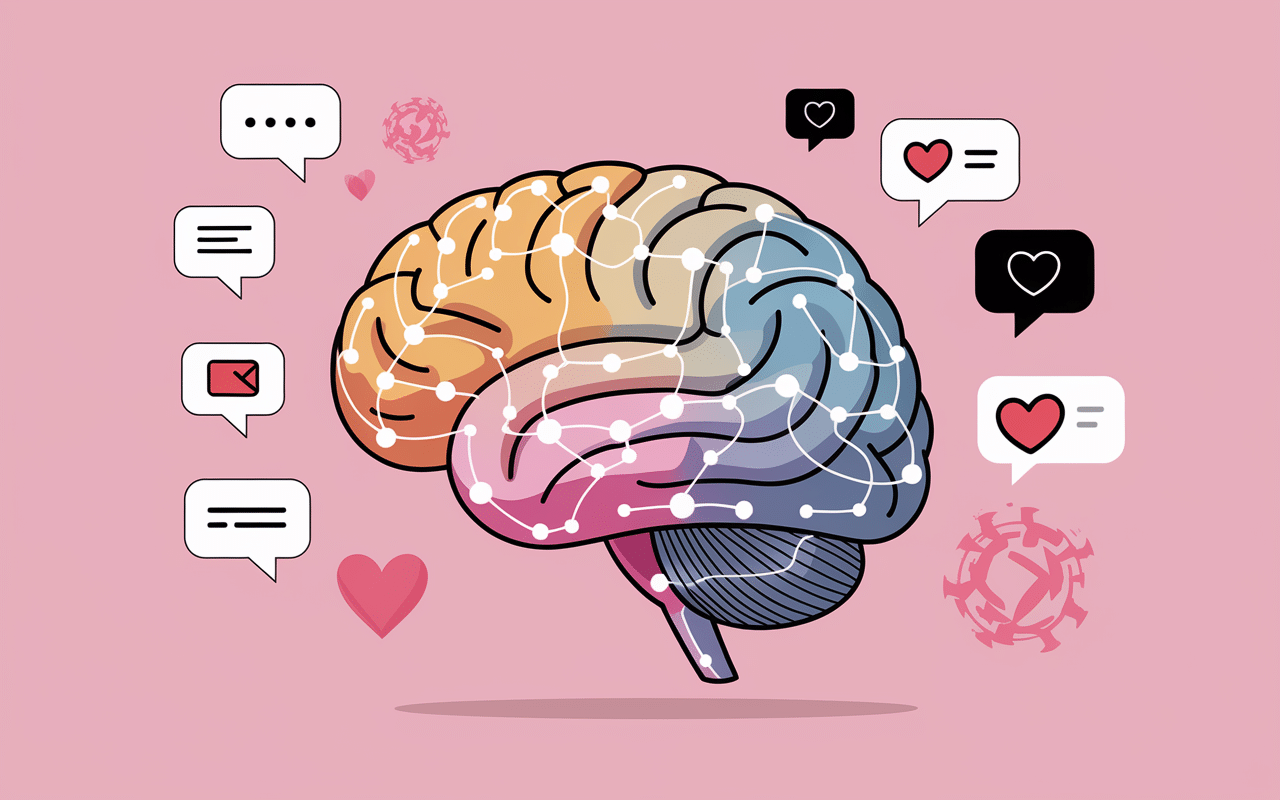 Message pour exciter un homme impact désir illustration cerveau