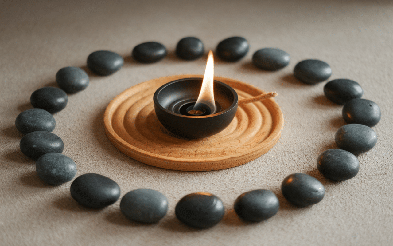 Pratiques tantriques famille méditation mudra ambiance zen