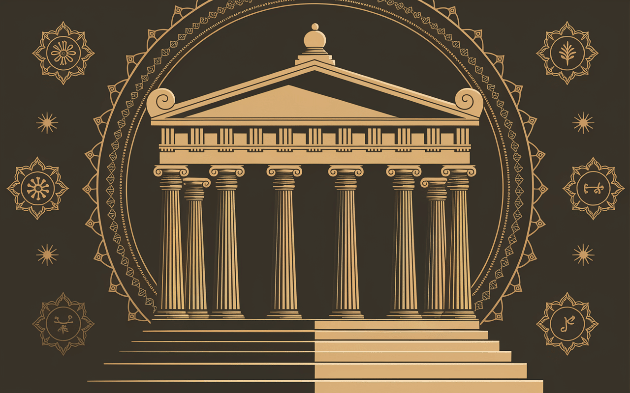 Temple ancien pratiques tantriques symboles géométrie sacrée