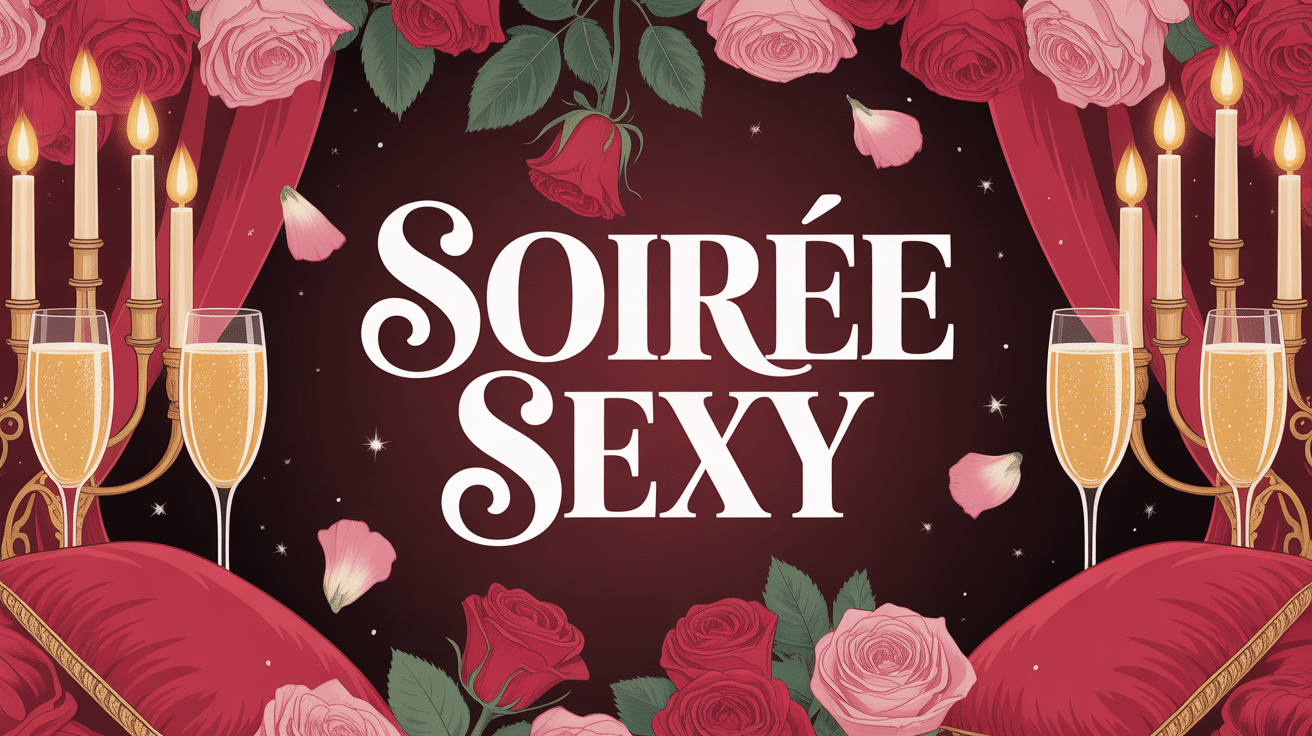 Ambiance soiree sexy elegante bougies champagne