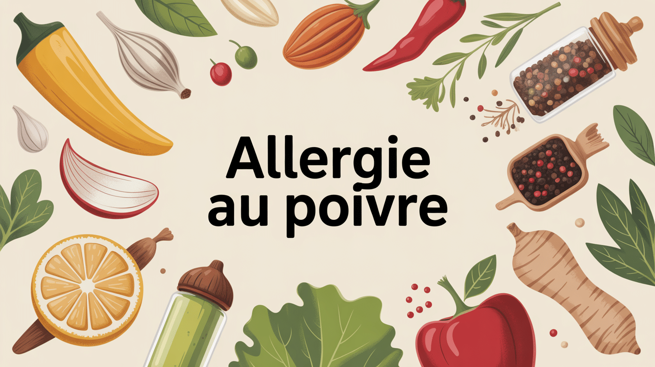 illustration globale allergie poivre épices aliments