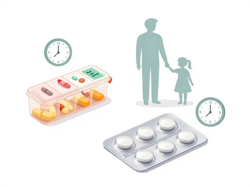 organisation quotidienne amoxicilline + doliprane concept diagramme