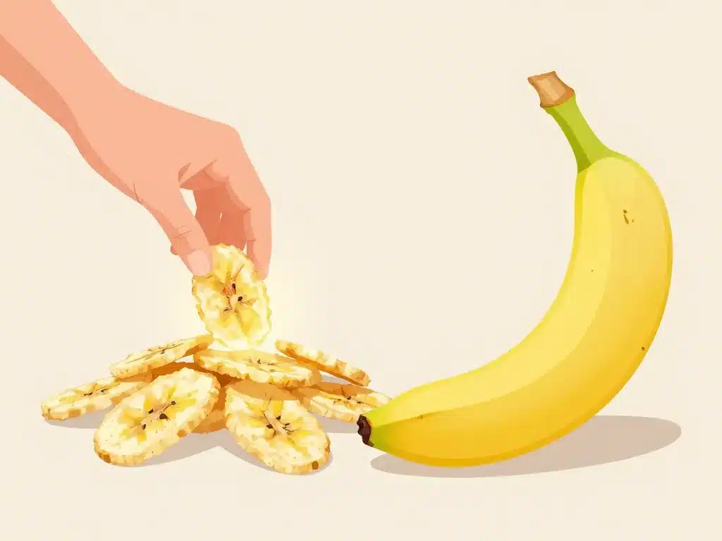 comparaison portion de banane séchée fait grossir