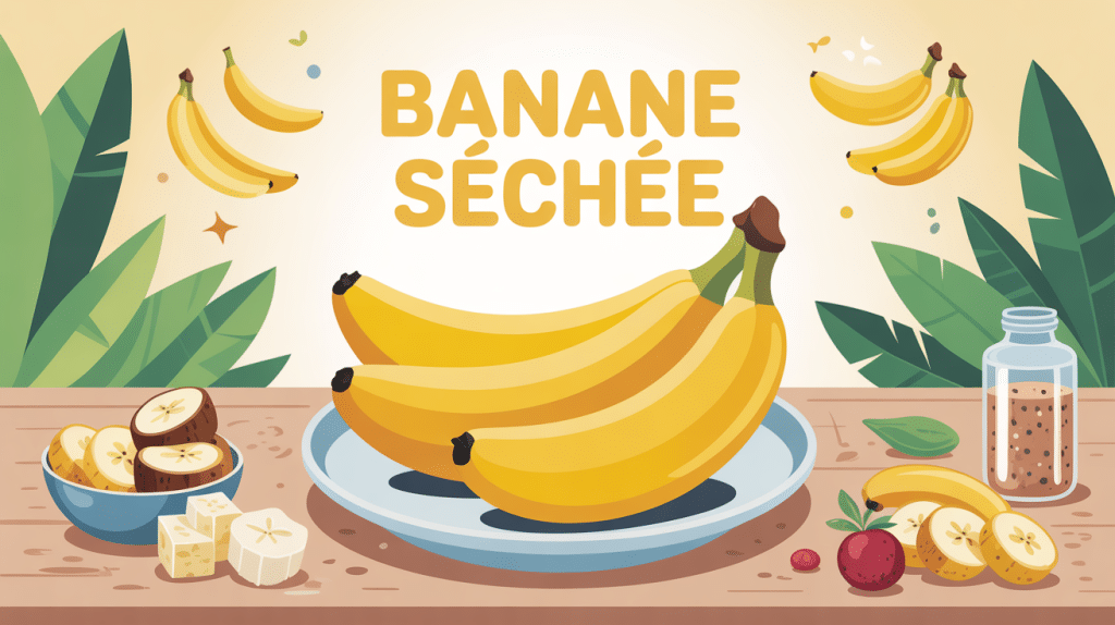 illustration centrale de banane séchée fait grossir