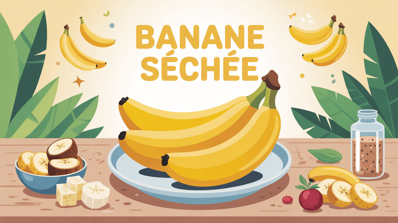 illustration centrale de banane séchée fait grossir