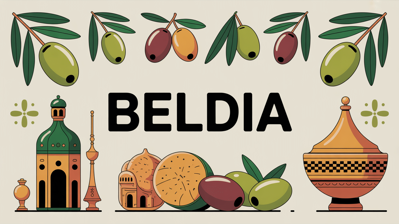 illustration beldia culture et produits maroc