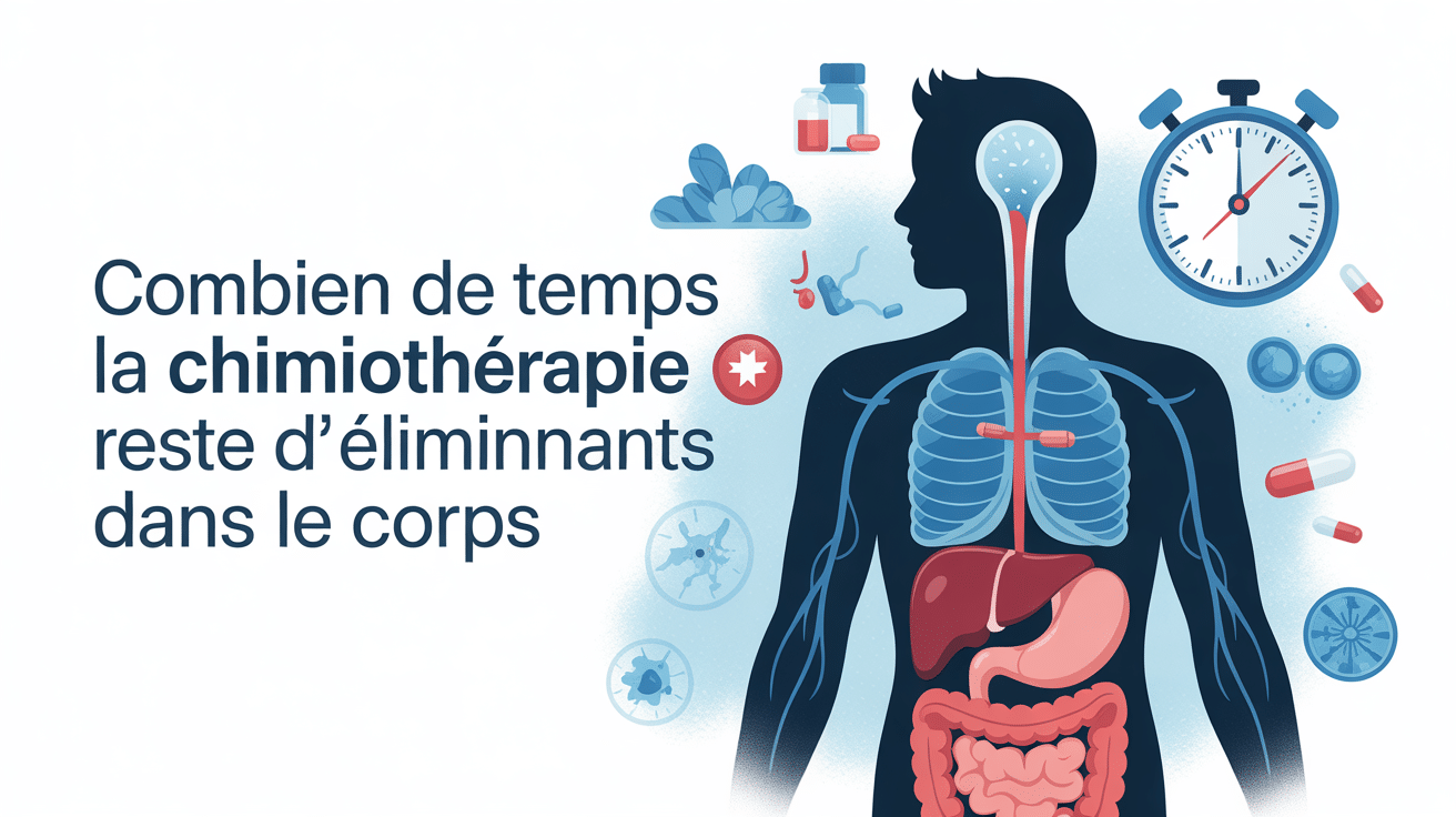 illustration durée élimination combien de temps la chimio reste dans le corps