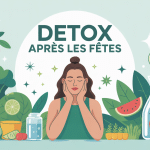 illustration detox apres les fetes centrale fruits legumes et eau