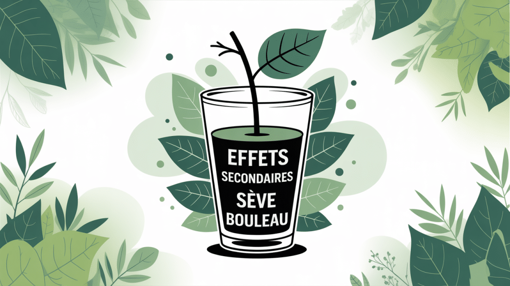 effet secondaire seve de bouleau illustration vectorielle