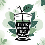 effet secondaire seve de bouleau illustration vectorielle