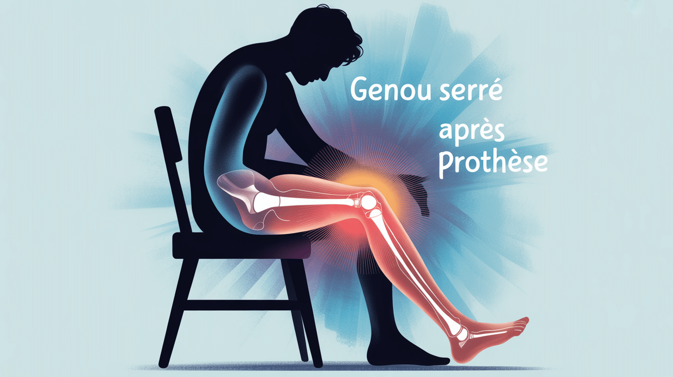 genoux comme serré dans un étau après opération prothèse image centrale