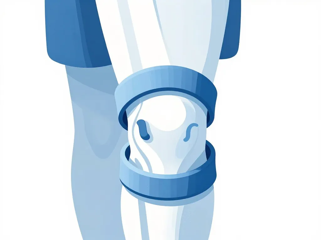 genoux comme serré dans un étau après opération prothèse compression symbolique