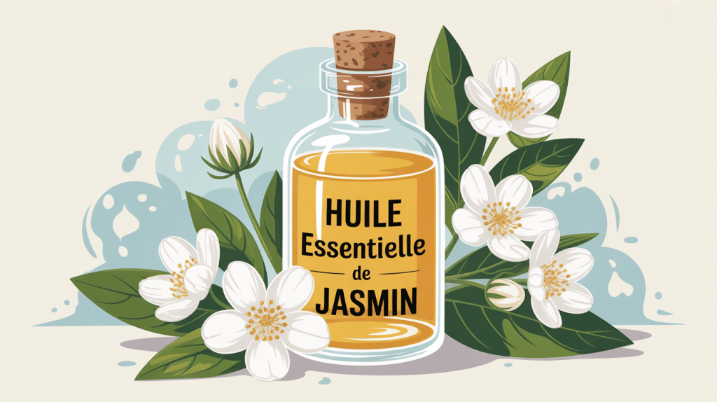 huile essentielle jasmin flacon fleurs bien-être