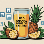 illustration jus d'ananas dents de sagesse moderne