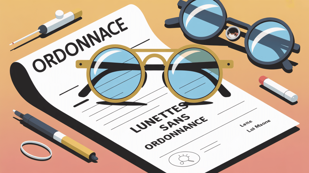 illustration loi macron lunettes sans ordonnance France