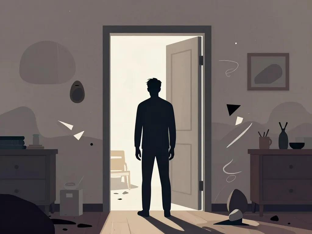 maison sale psychologie figure hésitante intérieure chaotique