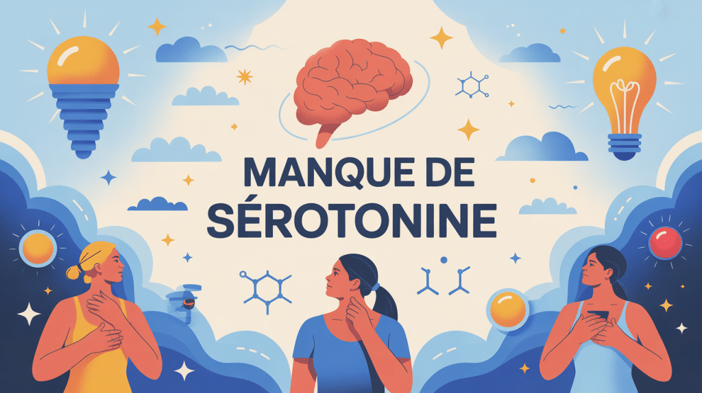 Manque de serotonine symptomes illustration humeur énergie