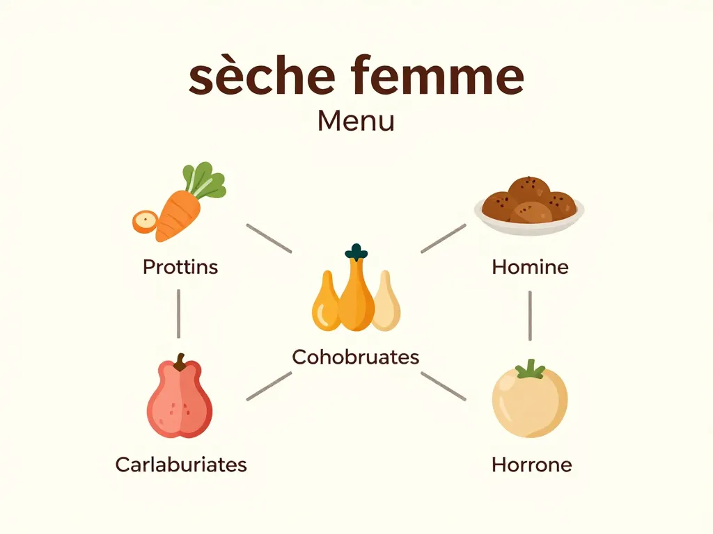 menu seche femme schéma macros équilibre