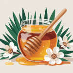 miel de manuka 15 bienfaits pot avec fleurs et cuillère