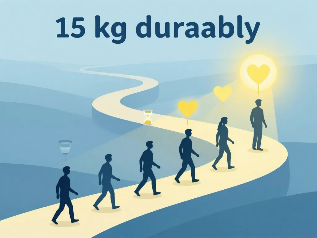 chemin perte de 15 kg long terme