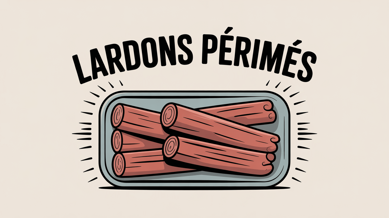 peut on manger des lardons périmés illustration barquette douteuse