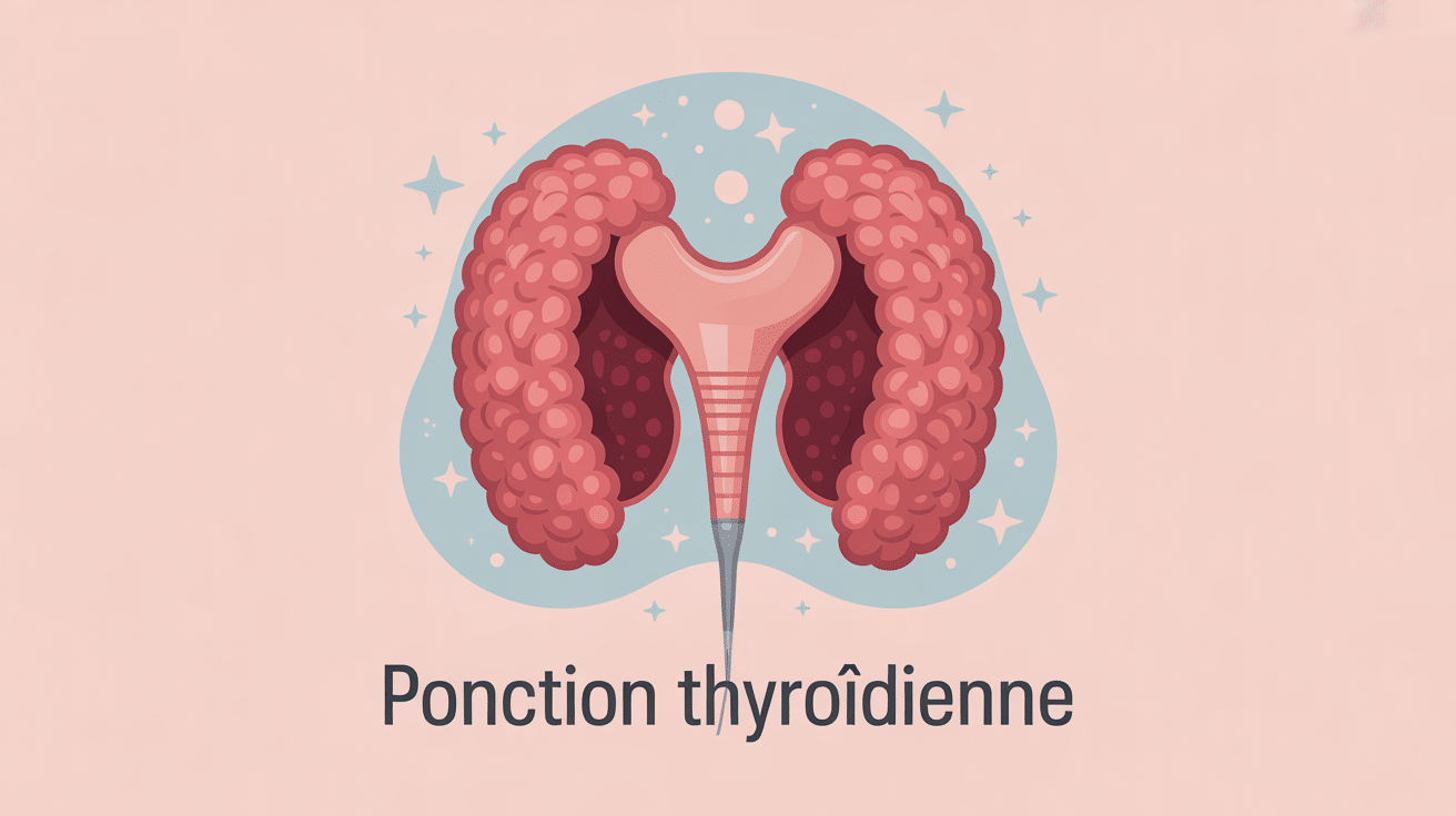 illustration vectorielle ponction thyroïde effets secondaires
