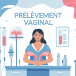 prelevement vag illustration stylisee environnement medical