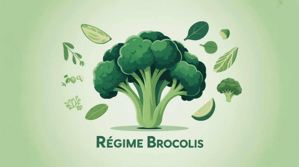 regime brocolis brocoli stylisé santé assiettes équilibrées