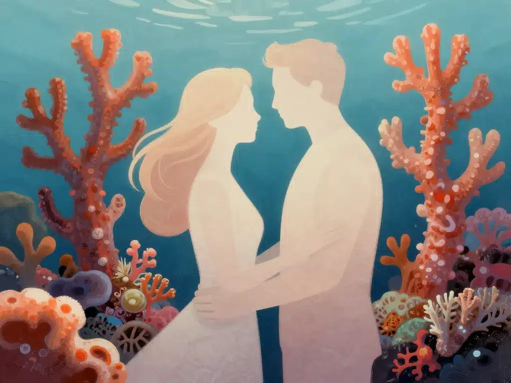 Illustration symbolique sens et symbole 11 ans de mariage corail