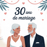Couple mature ambiance perles 30 ans de mariage