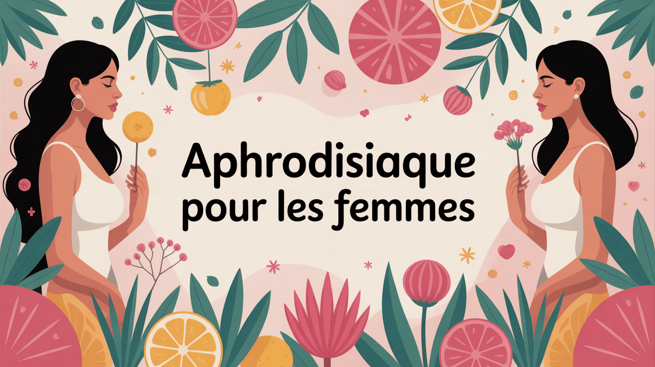illustration centrale aphrodisiaque pour les femmes bien-être plantes