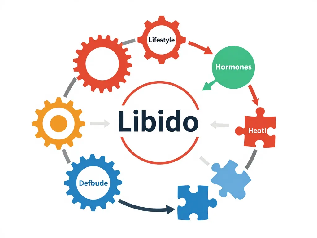 schéma causes perte de libido homme 40 ans, facteurs multiple