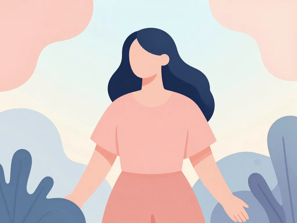 Editorial illustration massage du sexe feminin approche claire