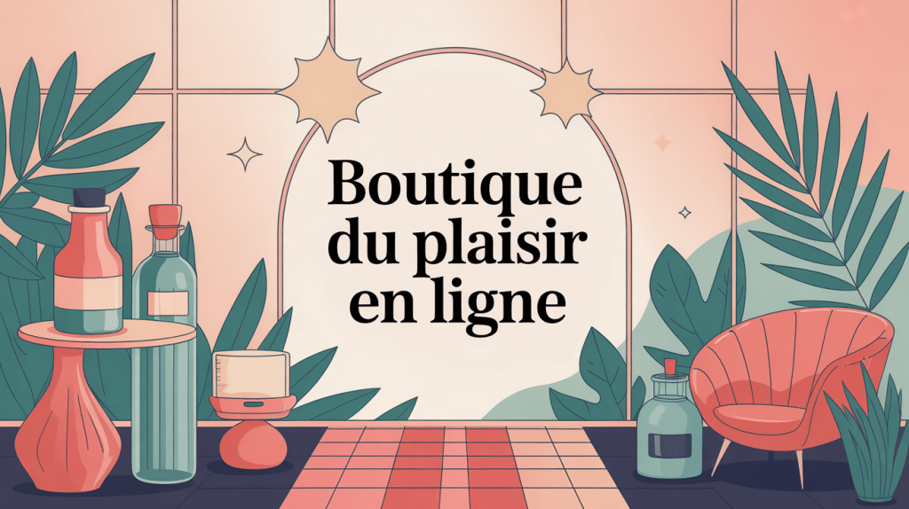 illustration moderne de la boutique du plaisir en ligne