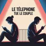 Le téléphone tue le couple deux personnes séparées par smartphone