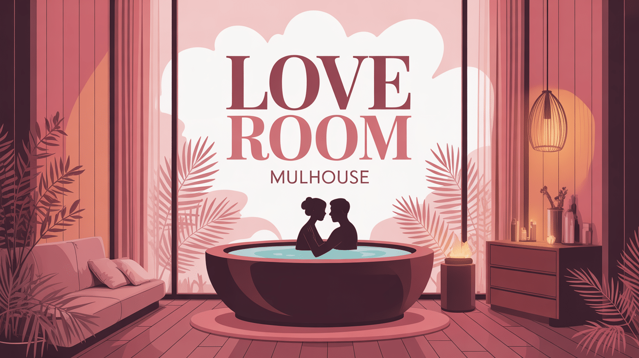 Love room Mulhouse avec spa privatif, ambiance romantique moderne