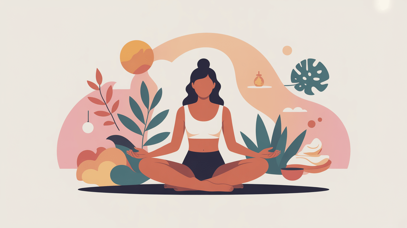 Illustration massage du sexe feminin bien-être et détente