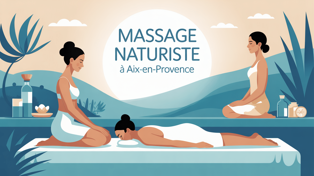 Massage naturiste Aix illustration ambiance relaxante