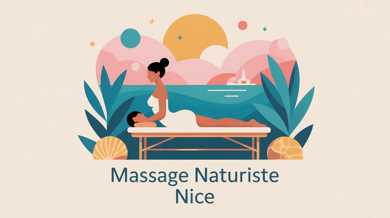 Illustration massage naturiste Nice bien-être