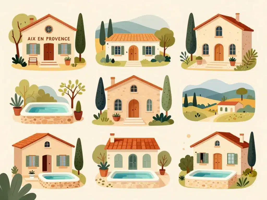 Vue des love rooms Aix en Provence variété et ambiance