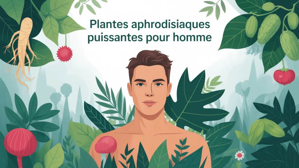 Illustration centrale plante aphrodisiaque puissant pour homme
