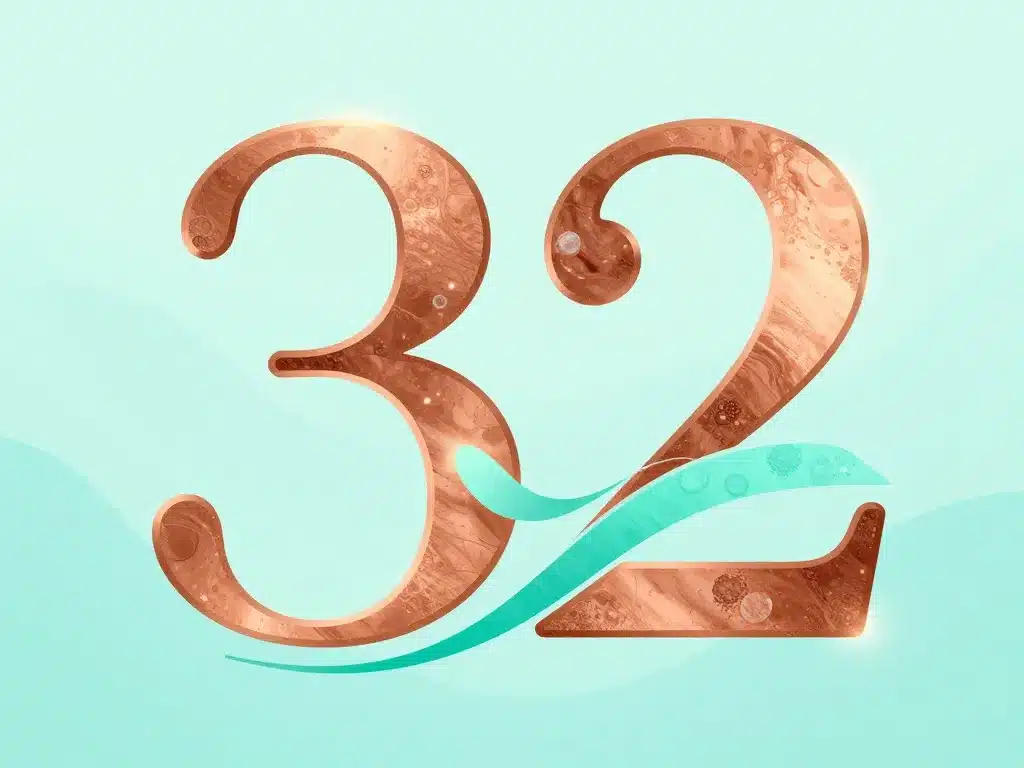 Symbole cuivre jaspe turquoise 32 ans de mariage