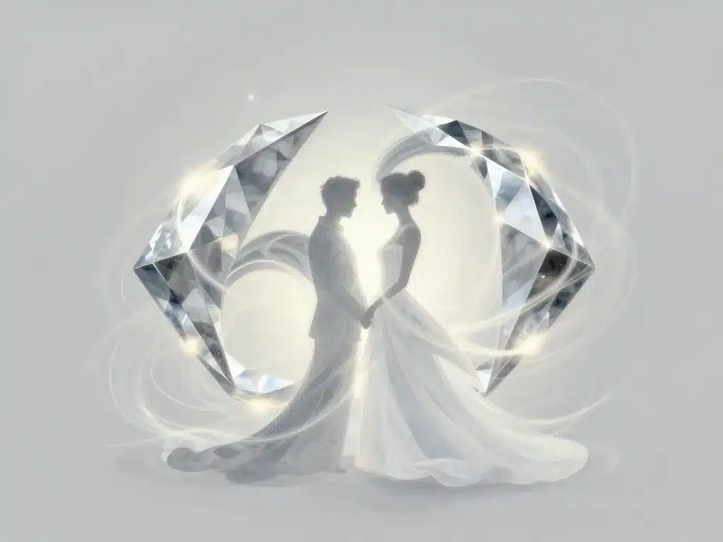 Image symbolique de 60 ans de mariage et diamant