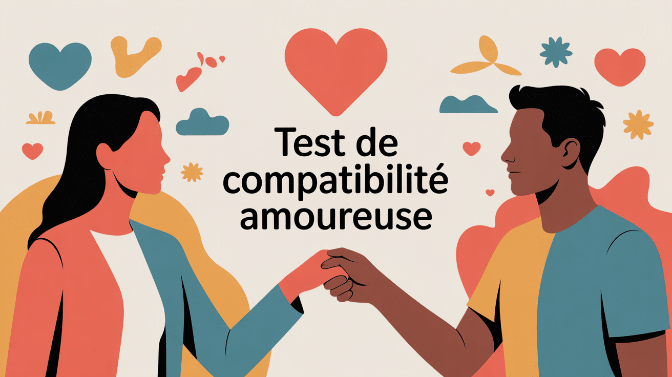 Test compatibilité amoureuse deux silhouettes connexion dialogue