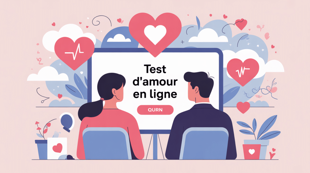 illustration test d'amour en ligne quiz silhouettes